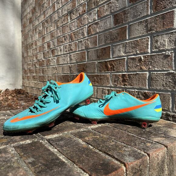 Nike Mercurial Vapor 8 VIII FG Soccer Cleats Boots US 9.5 EUR42.5 Orange *READ